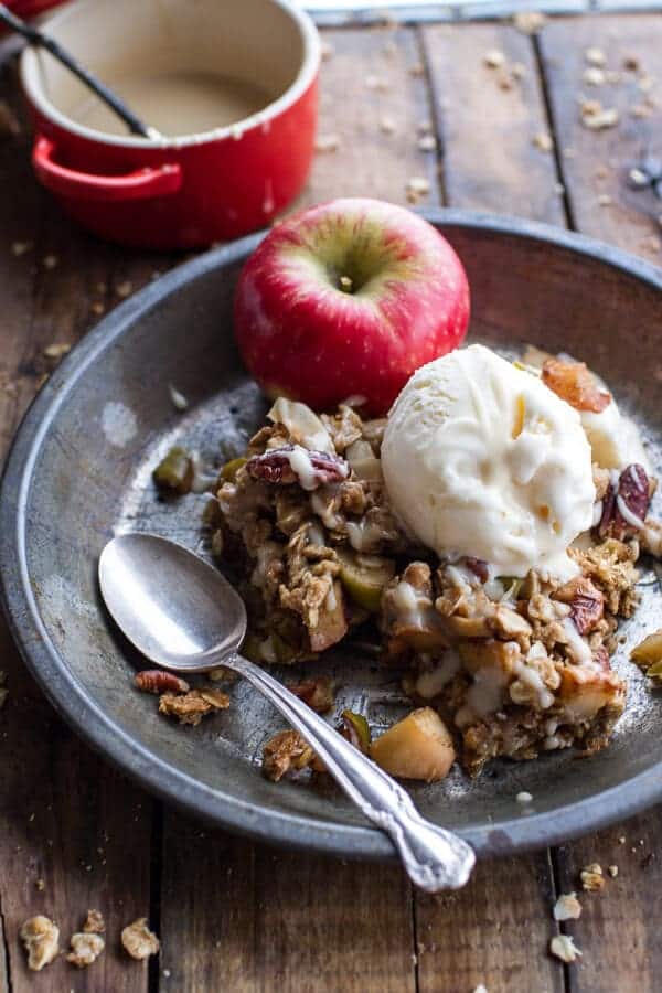 Brown Butter Caramelized Apple Crisp Bars w-Pecan Streusel + Mascarpone Maple Glaze | halfbakedharvest.com @hbharvest