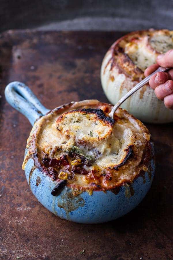 Late Summer Corn and Lobster French Onion Chowder with Gruyère Toasties | halfbakedharvest.com @hbharvest