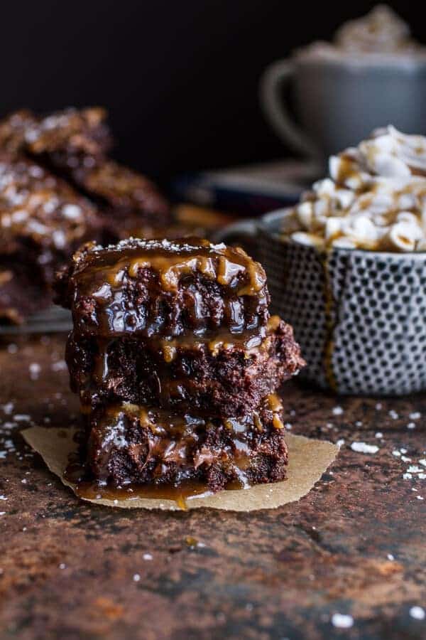 Salted Caramel Mocha + Nutella Brownies-10