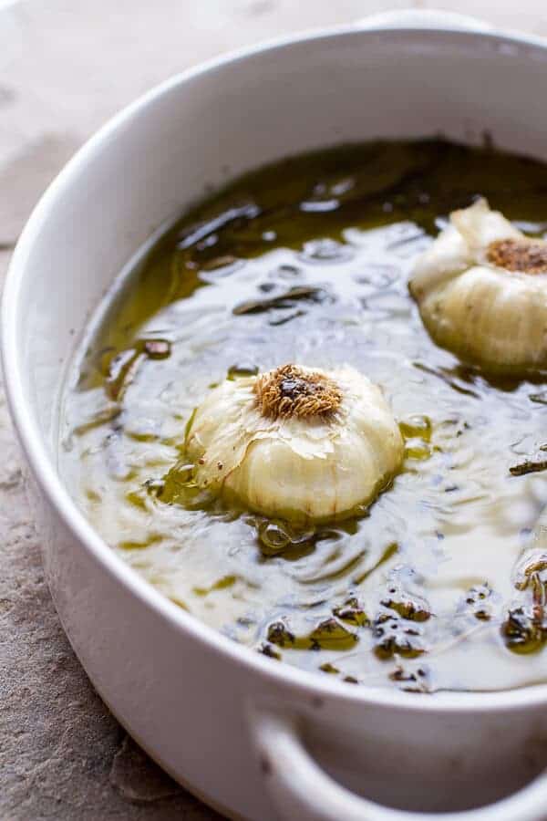 Cheesy Fried Polenta w-Pan Roasted Balsamic Brussels Sprouts + Roasted Garlic Sage Oil | halfbakedharvest.com @hbharvest