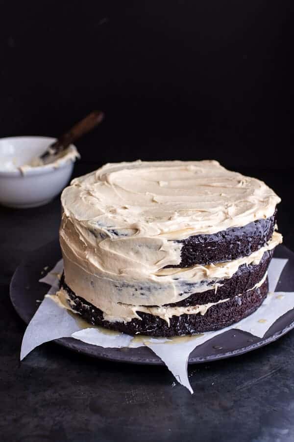 Salted Caramel Apple Snickers Cake | halfbakedharvest.com @hbharvest