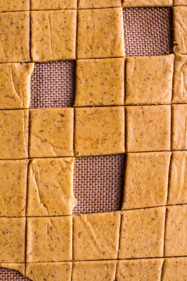 Sweet and Spicy Rosemary Cheddar + Gorgonzola Pumpkin Crackers | halfbakedharvest.com @hbharvest