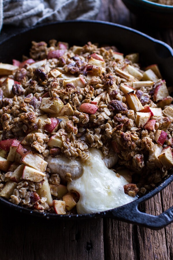 Apple Crisp Baked Brie | halfbakedharvest.com @hbharvest