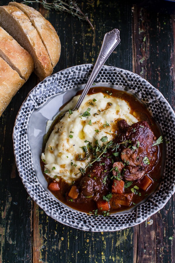 One-Pot 45 Minute Coq au Vin with Brown Butter Sage Mashed Potatoes | halfbakedharvest.com @hbharvest
