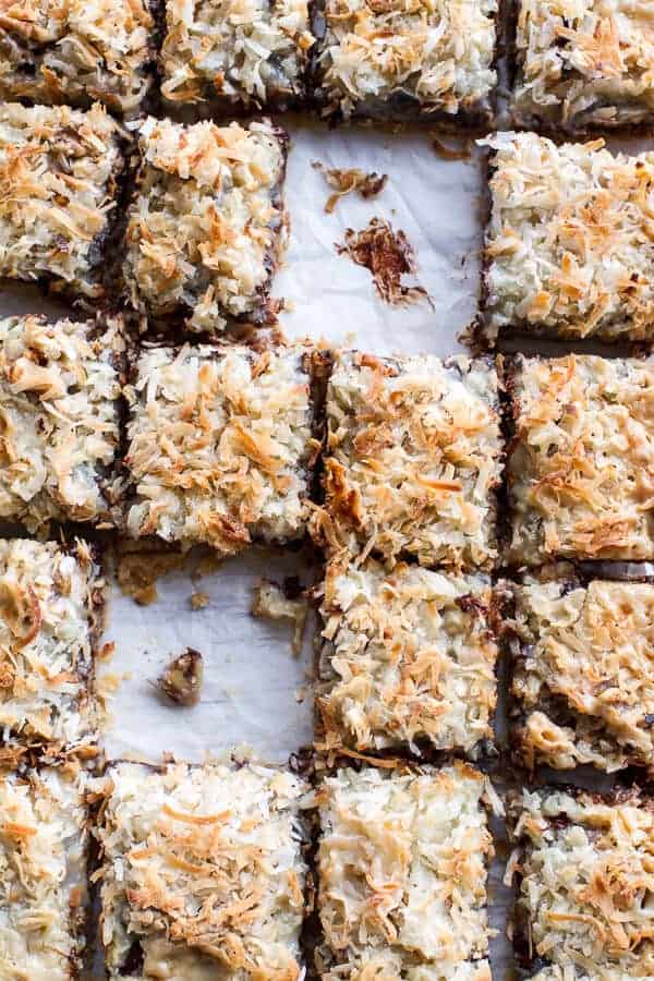 Warm Toasted "Caramel" Coconut Gooey Chocolate Crunch Bars | halfbakedharvest.com @hbharvest