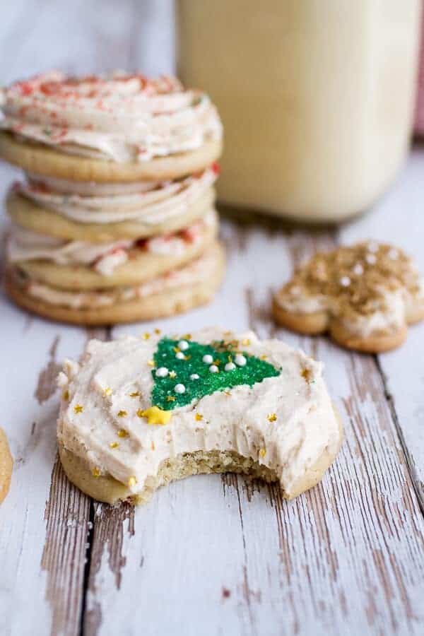 Easy Slice 'n' Bake Vanilla Bean Christmas Sugar Cookies w/Whipped Buttercream | halfbakedharvest.com @hbharvest