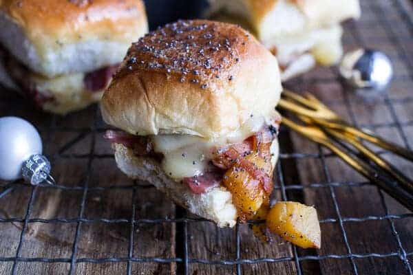 Ham and Cheese Sandwiches w/Bacon, Pineapple Caramelized Onions + Jerk BBQ Sauce | halfbakedharvest.com @hbharvest
