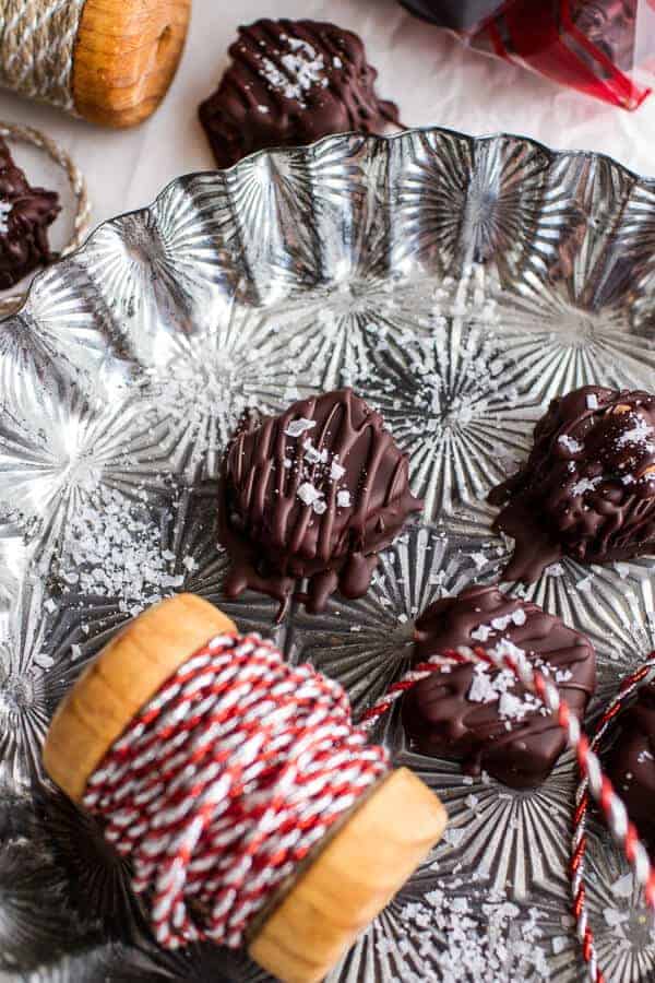Homemade Holidays: Coconut Caramel Stuffed Chocolate Covered Pretzel Presents | halfbakedharvest.com @hbharvest