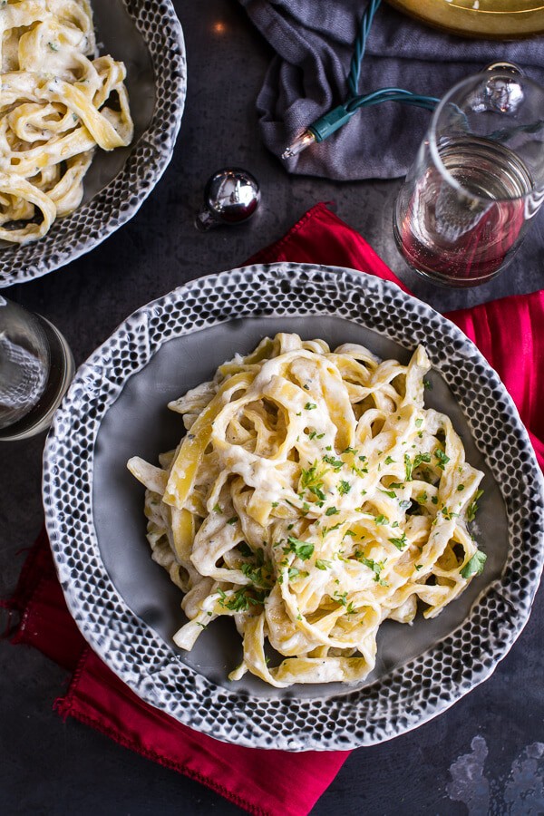 One-Pan Baked Champagne Cream Sauce Fettuccine with Truffle Oil | halfbakedharvest.com @hbharvest