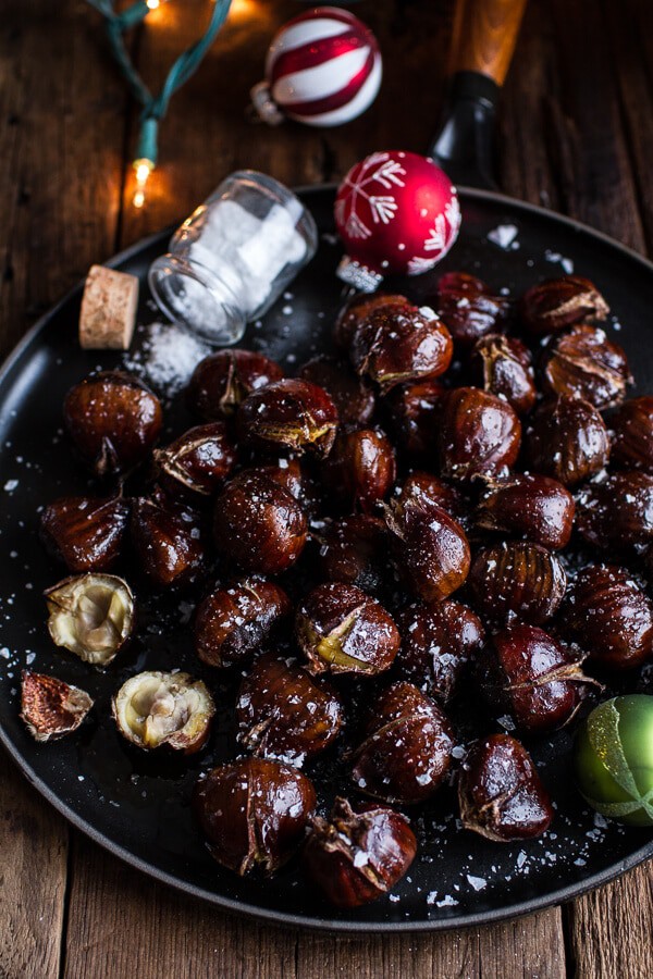 Salted Coffee Butter Roasted Chestnuts | halfbakedharvest.com @hbharvest