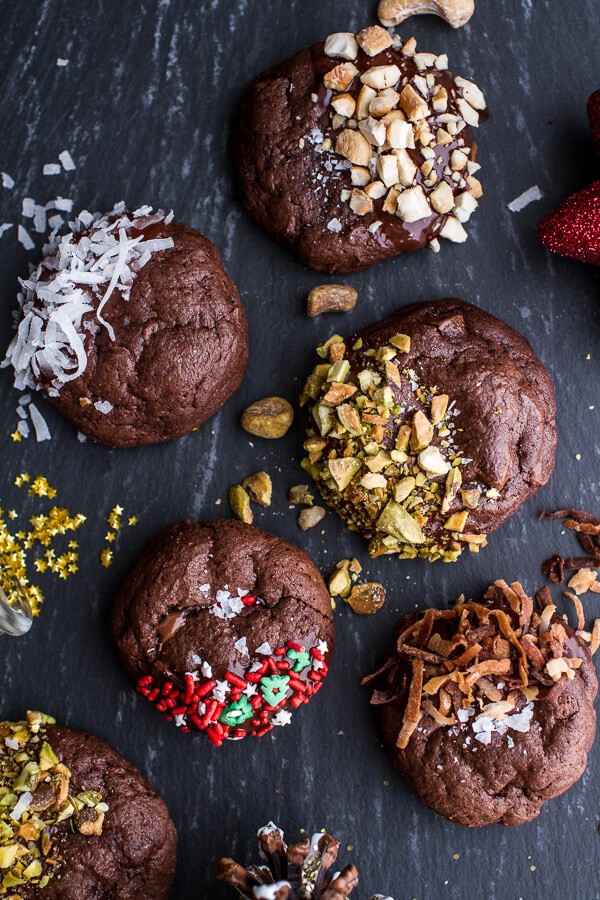 Triple Chocolate Truffle Cheesecake Cookies | halfbakedharvest.com @hbharvest