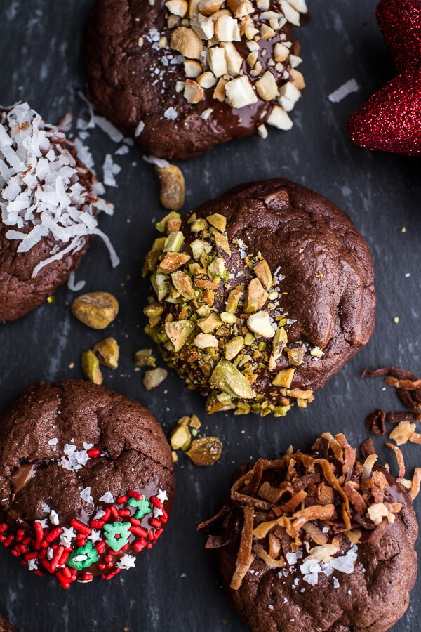 Triple Chocolate Truffle Cheesecake Cookies | halfbakedharvest.com @hbharvest