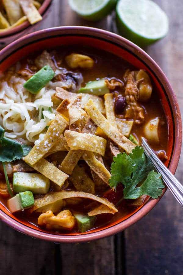 Cheesy Chicken Tortilla Tortellini Soup | halfbakedharvest.com @hbharvest