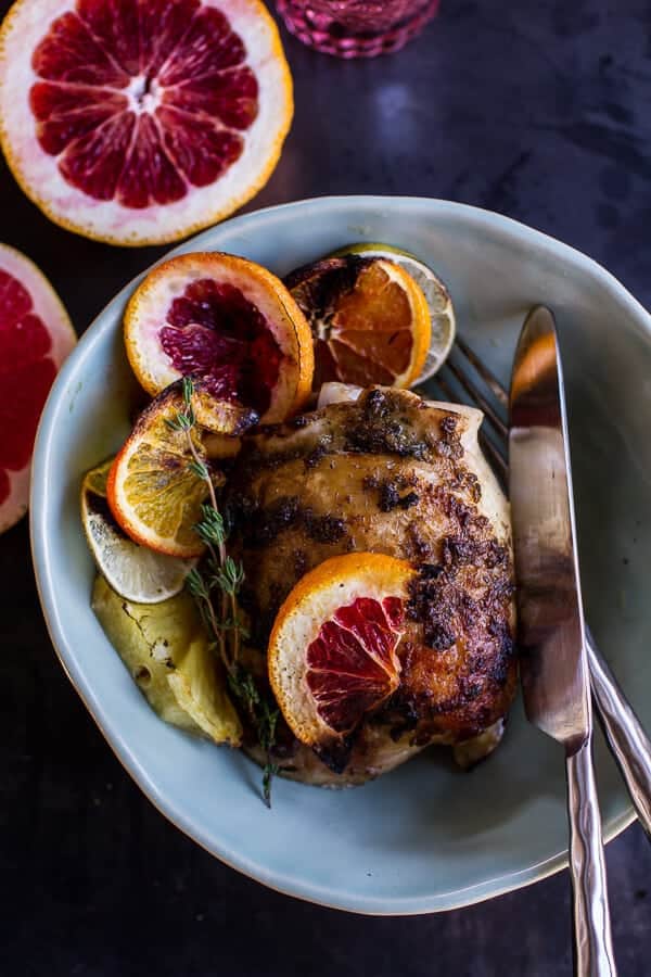 Jamaican Jerk and Citrus Pineapple Roasted Chicken | halfbakedharvest.com @hbharvest