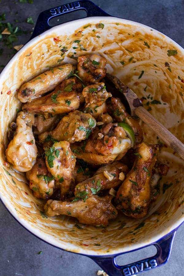 Thai Peanut Chicken Wings with Fiery Pineapple-Jalapeño Salsa | halfbakedharvest.com @hbharvest