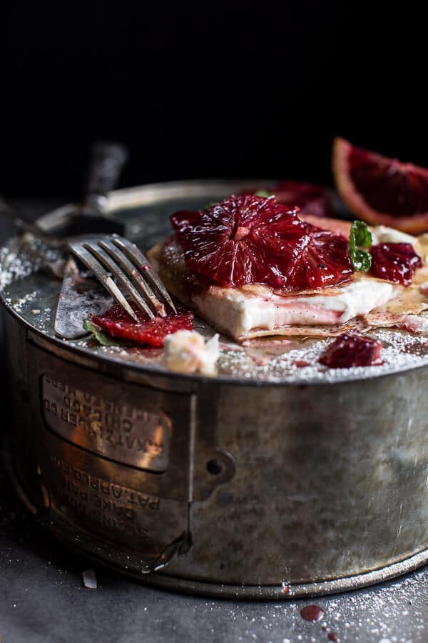 Coconut Honey Crepes with Whipped Mascarpone + Blood Orange Compote | halfbakedharvest.com @hbharvest