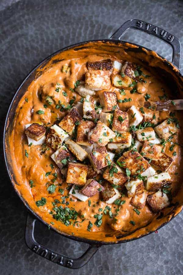 Creamy Cashew Indian Butter Paneer...with Fried Paneer | halfbakedharvest.com @hbharvest