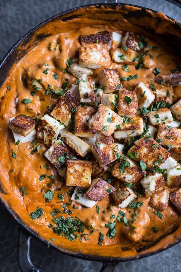 Creamy Cashew Indian Butter Paneer...with Fried Paneer | halfbakedharvest.com @hbharvest