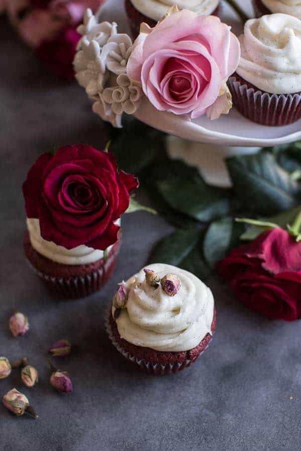 Deep Dark and Rosy, Red Velvet Cupcakes | halfbakedharvest.com @hbharvest