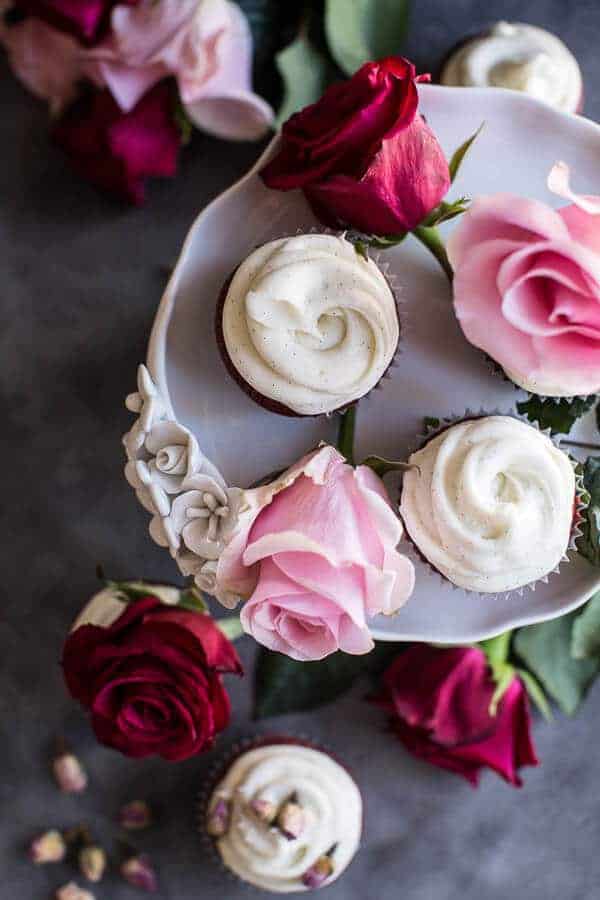 Deep Dark and Rosy, Red Velvet Cupcakes | halfbakedharvest.com @hbharvest