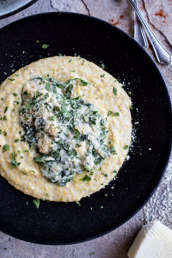 Mom’s Chicken Florentine with Creamy Roasted Garlic Polenta | halfbakedharvest.com @hbharvest