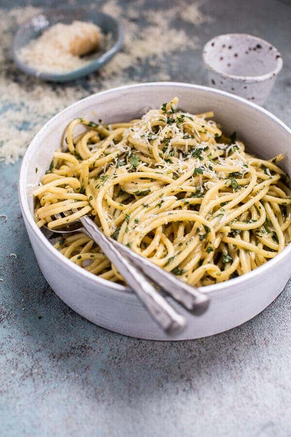 10-Minute Creamy, Buttery Herbed Bucatini | halfbakedharvest.com @hbharvest