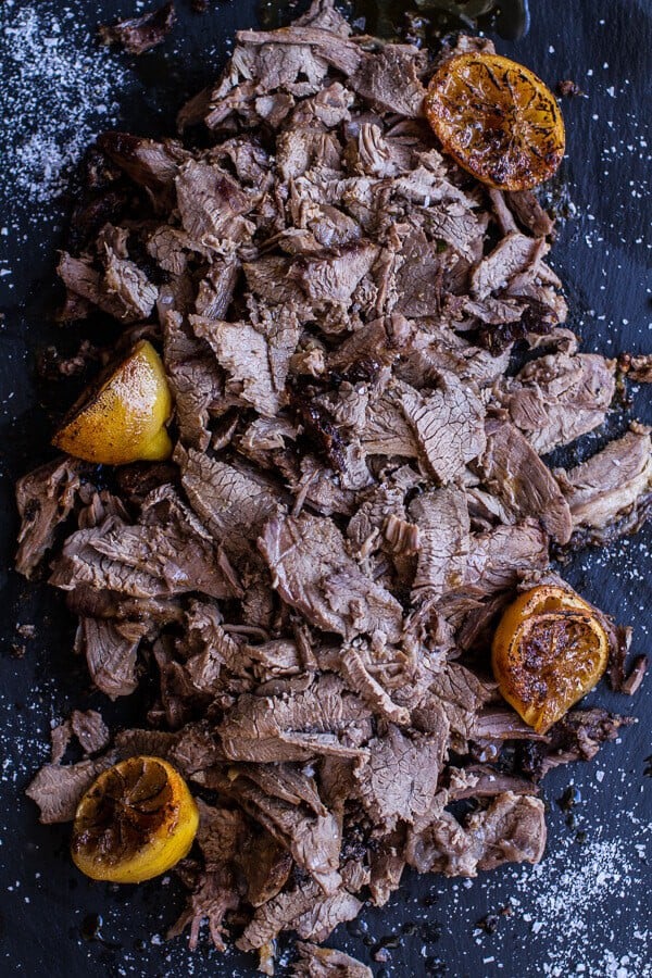 Greek Style Roasted Lamb Gyros with Harissa Spiced Tzatziki | halfbakedharvest.com @hbharvest