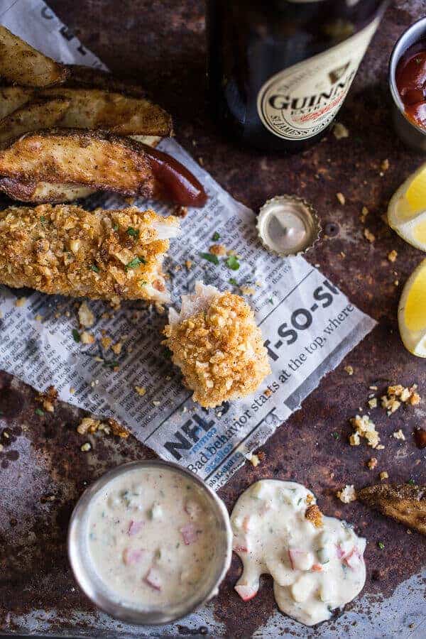 Potato Chip Crusted Fish and Chips…with all the Fixings| halfbakedharvest.com @hbharvest