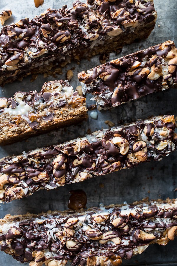 7-Layer Dulce De Leche Oatmeal Chocolate Chip Bars | halfbakedharvest.com @hbharvest