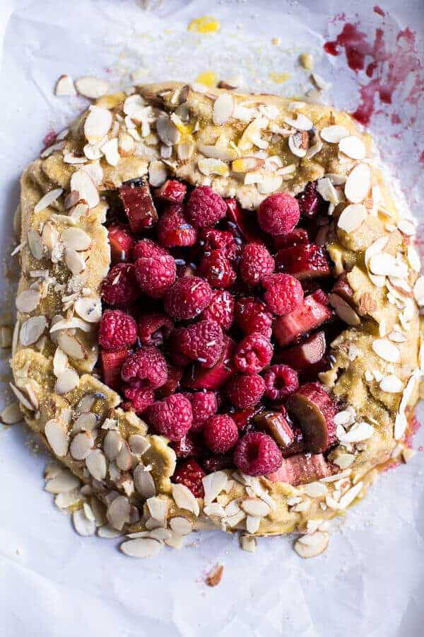 Lavender Honey and Raspberry-Rhubarb Galette | halfbakedharvest.com @hbharvest