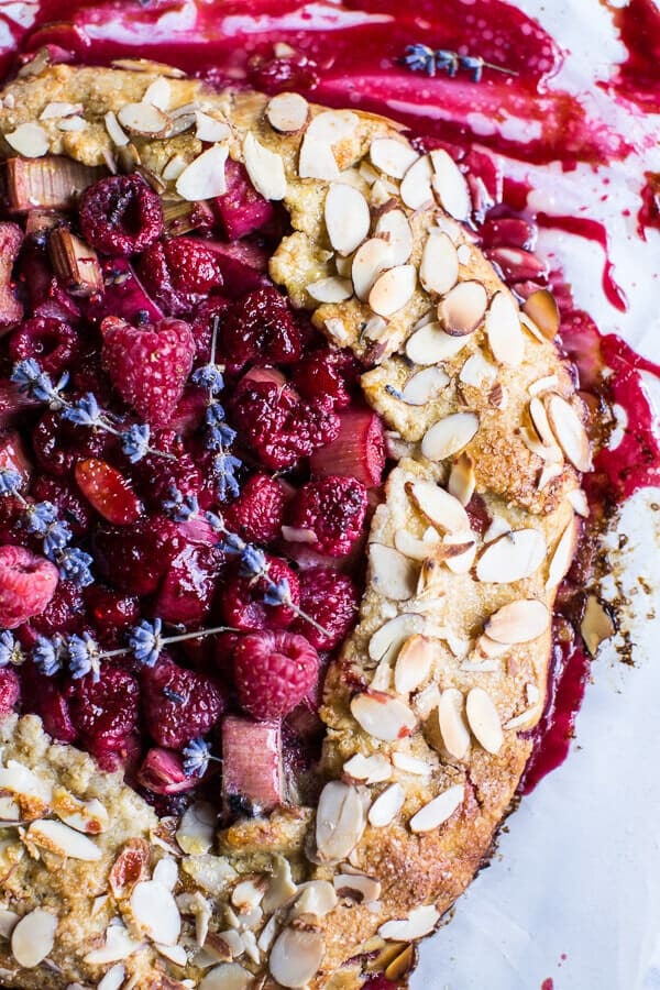 Lavender Honey and Raspberry-Rhubarb Galette | halfbakedharvest.com @hbharvest