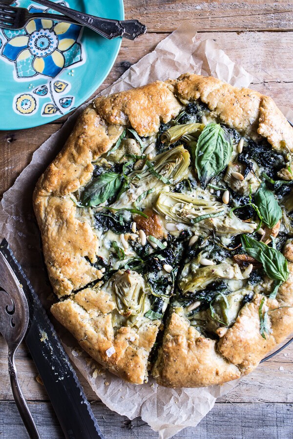 Spinach and Artichoke Galette | halfbakedharvest.com @hbharvest