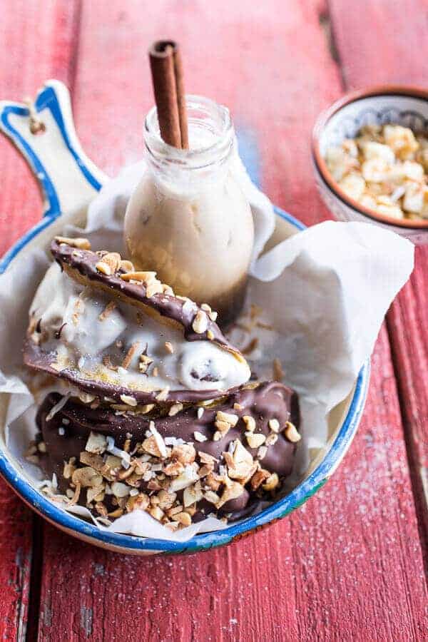 Tres Leches Coconut and Chocolate Fudge Ice Cream Tacos with Banana Peanut Salsa | halfbakedharvest.com @hbharvest