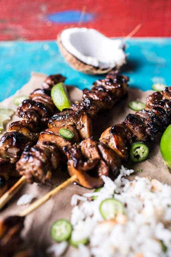 Coconut Honey Lime Filipino Chicken Adobo Skewers | halfbakedharvest.com @hbharvest
