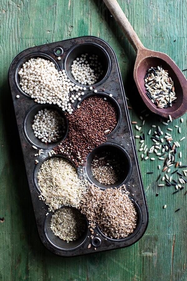 Greek Goddess Grain Bowl with “Fried” Zucchini, Toasted Seeds and Fried Halloumi | halfbakedharvest.com @hbharvest