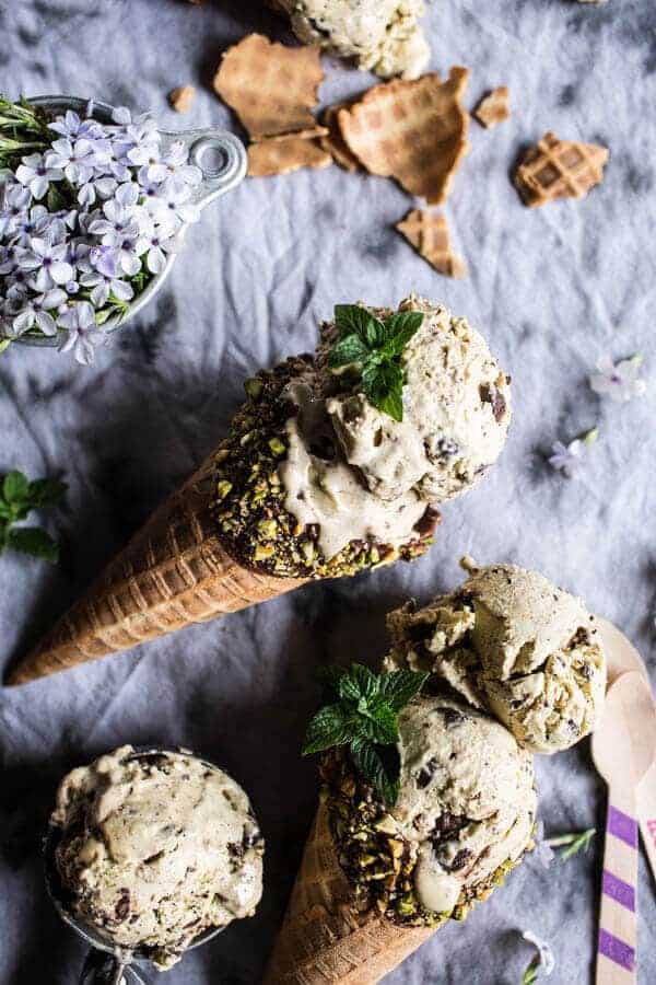 Pistachio Mint Chip Ice Cream | halfbakedharvest.com @hbharvest