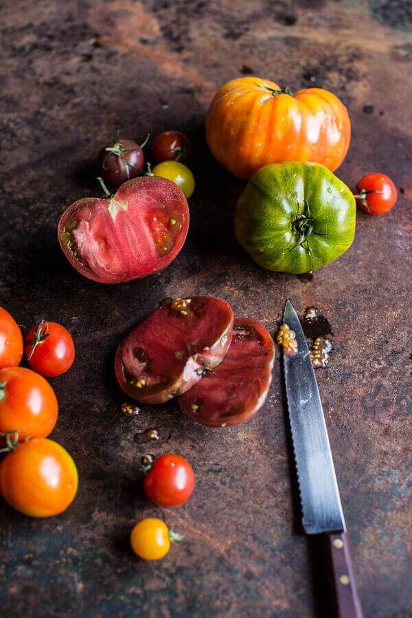 Quick Balsamic Fig Roasted Tomato and Burrata Cheese Tarts | halfbakedharvest.com @hbharvest