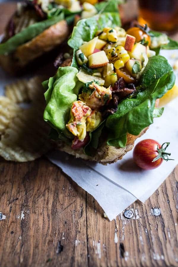 BLT and Potato Chip Lobster Rolls with Peach Salsa | halfbakedharvest.com @hbharvest