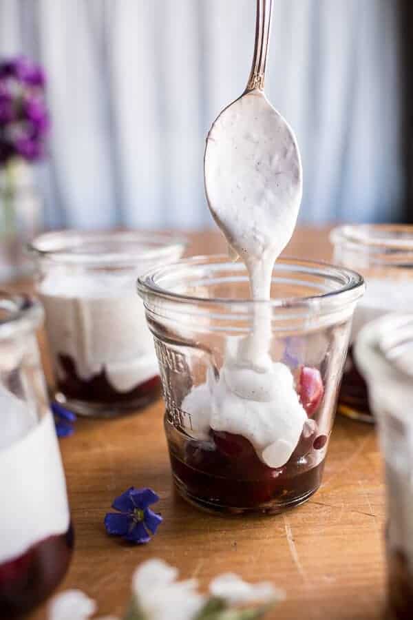 Cherry and Goat’s Milk Coconut Mousse | halfbakedharvest.com @hbharvest