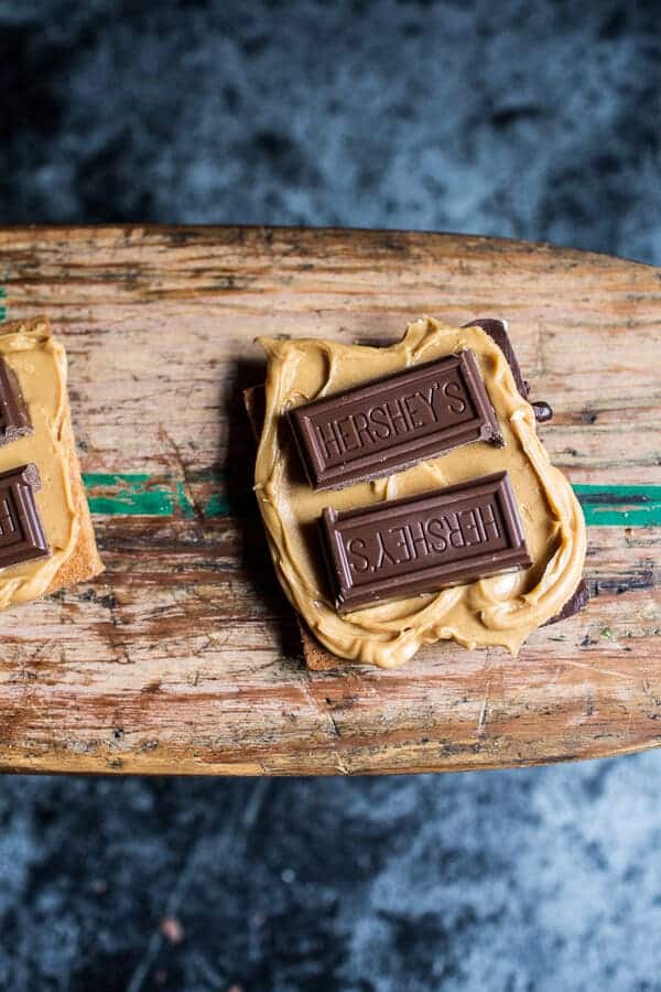 Chocolate Dipped Peanut Butter Espresso S’more | halfbakedharvest.com @hbharvest