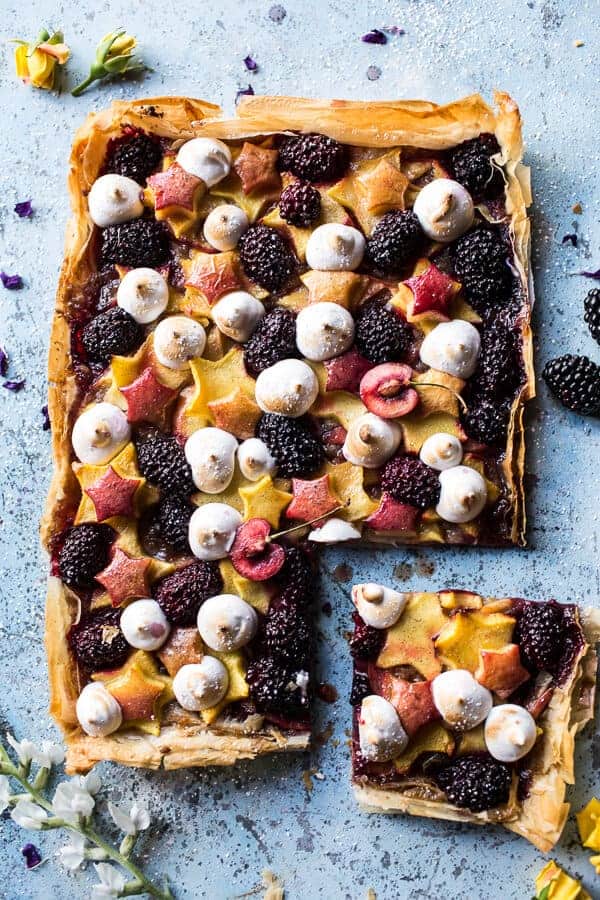 Honey Butter Stone Fruit and Blackberry Meringue Tart | halfbakedharvest.com @hbharvest