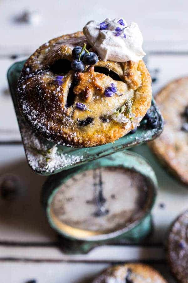 Sweet Blueberry Buttermilk Pies with Chamomile Cream | halfbakedharvest.com @hbharvest