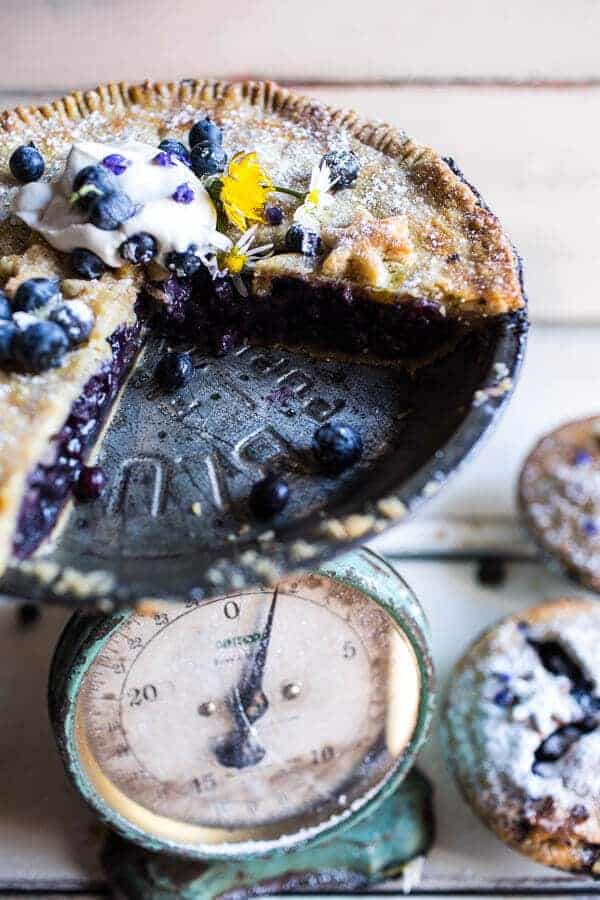 Sweet Blueberry Buttermilk Pies with Chamomile Cream | halfbakedharvest.com @hbharvest