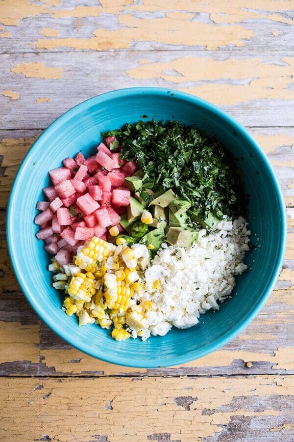 Zesty Grilled Shrimp Tacos with South of the Border Corn and Cotija Salsa | halfbakedharvest.com @hbharvest