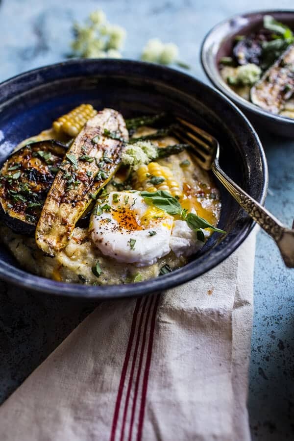 Caramelized Farmers Market Veggies On Herbed Polenta with Brown Harissa Butter | halfbakedharvest.com @hbharvest