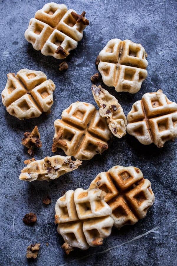 Chocolate Chip Cookie Dough Stuffed Waffle and Chocolate Ice Cream Sandwiches | halfbakedharvest.com @hbharvest
