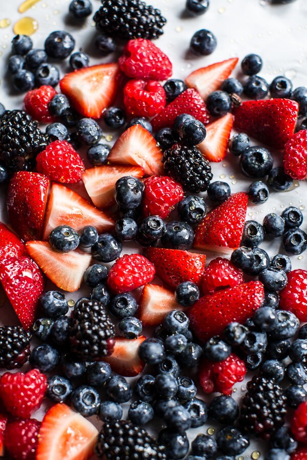 Baked Mixed Berry Coconut Cornbread Muffins | halfbakedharvest.com @hbharvest
