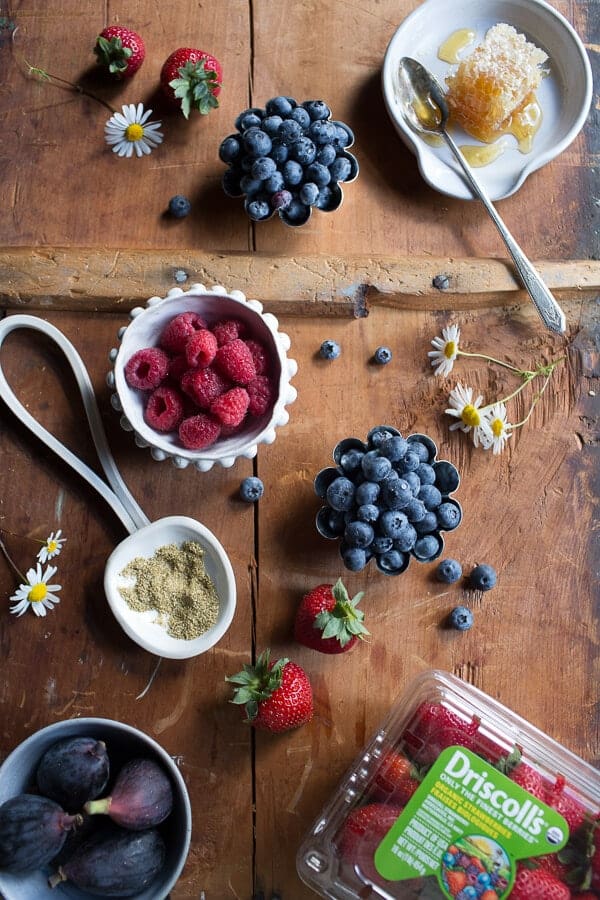 Blueberry Chamomile Dutch Baby with Honeycomb Ricotta | halfbakedharvest.com @hbharvest
