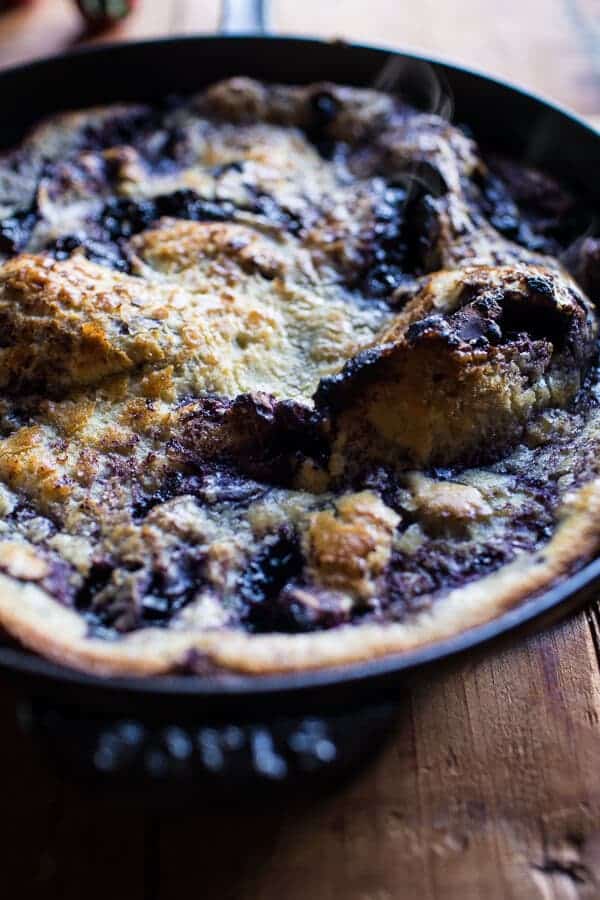 Blueberry Chamomile Dutch Baby with Honeycomb Ricotta | halfbakedharvest.com @hbharvest