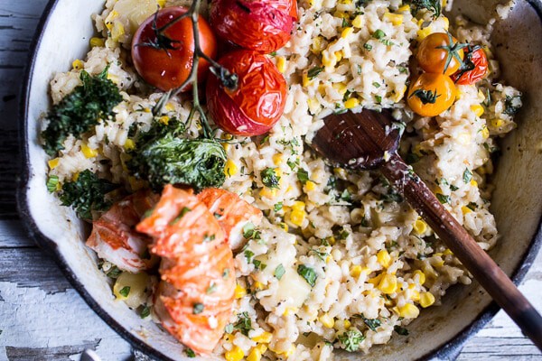 Brown Butter Lobster, Sweet Corn and Fontina Risotto | halfbakedharvest.com @hbharvest